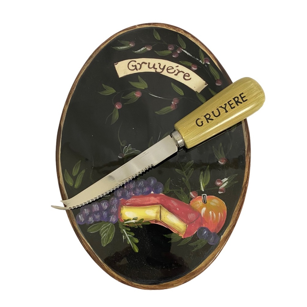 Certified Internationals by Kate McRastie Cheese Plate with Knife Gruyère